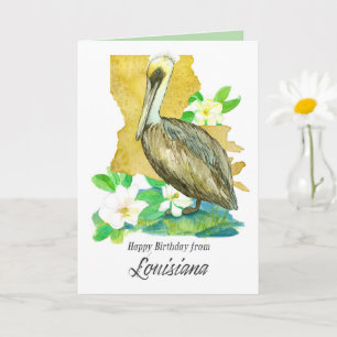 Alles Gute zum Geburtstag von Louisiana Pelican Ma Karte