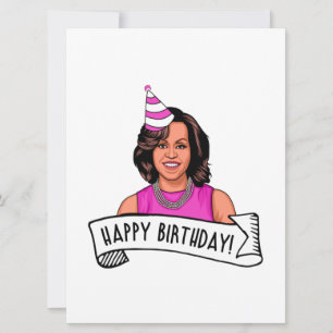 Alles Gute zum Geburtstag von Michelle Obama Karte