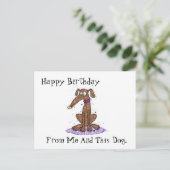 Alles Gute zum Geburtstag von mir Postkarte (Stehend Vorderseite)