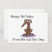 Alles Gute zum Geburtstag von mir Postkarte (Vorne/Hinten)