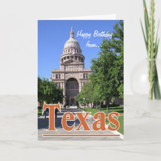Alles Gute zum Geburtstag von Texas/Austin Staat H Karte