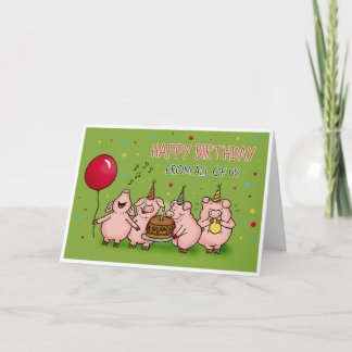Alles Gute zum Geburtstag von uns allen - Funny Bi Karte