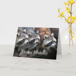 Alles Gute zum Geburtstag von uns allen Waschbären Karte