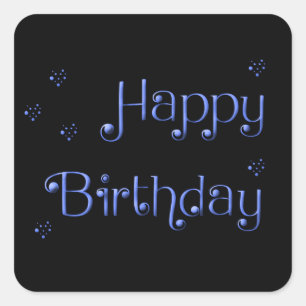 Alles Gute zum Geburtstag vorbereitet Quadratischer Aufkleber
