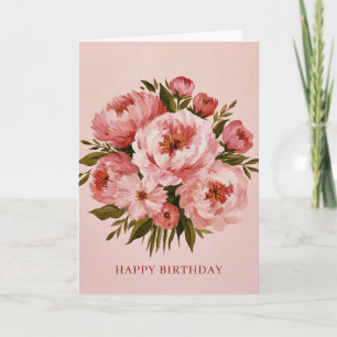 Alles Gute zum Geburtstag Wasserfarbe Blumenkarte Dankeskarte