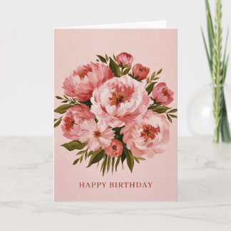 Alles Gute zum Geburtstag Wasserfarbe Blumenkarte Dankeskarte