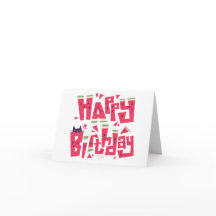 Alles Gute zum Geburtstag Wassermelone Katze Karte