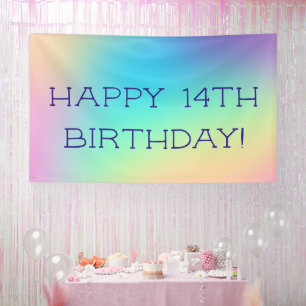 Alles Gute zum Geburtstag! Weich farbige Strahlung Banner