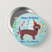 Alles Gute zum Geburtstag Weiner Button (Vorne & Hinten)