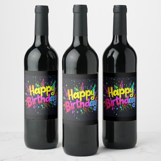 Alles Gute zum Geburtstag Weinetikett