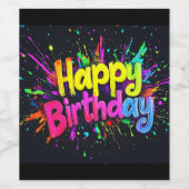 Alles Gute zum Geburtstag Weinetikett (Einzelnes Label)