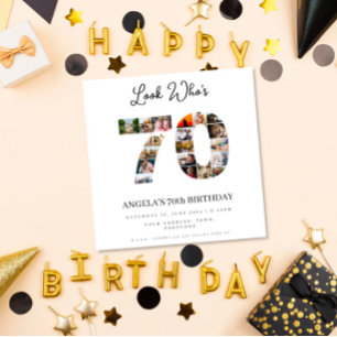 Alles Gute zum Geburtstag, wer wird 70 Foto-Montag Einladung