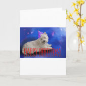 Alles Gute zum Geburtstag Westie Karte (Gelbe Blume)