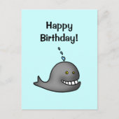 Alles Gute zum Geburtstag! (whale) Postkarte (Vorderseite)