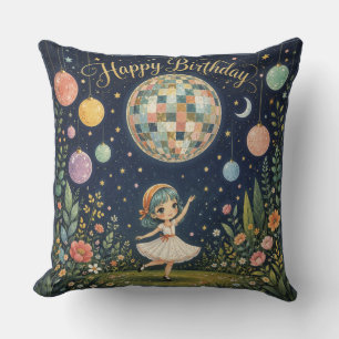 Alles Gute zum Geburtstag Whimsical Disco Ball Mäd Kissen