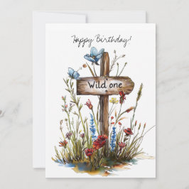 Alles Gute zum Geburtstag, Wild One Dankeskarte