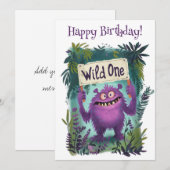 Alles Gute zum Geburtstag, Wild One Dankeskarte (Vorne/Hinten)