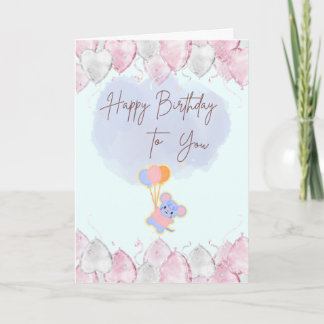 Alles Gute zum Geburtstag Wolken der Freude Karte