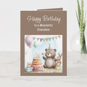 Alles Gute zum Geburtstag wunderbarer Enkel Spaß Karte