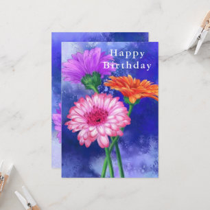 Alles Gute zum Geburtstag - wunderschöne Drei-Farb