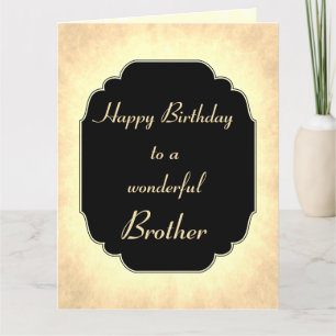 Alles Gute zum Geburtstag wundervoller Bruder Gruß Karte