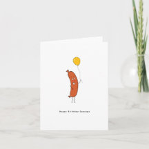 Alles Gute zum Geburtstag Wurst Karte