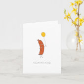 Alles Gute zum Geburtstag Wurst Karte (Gelbe Blume)