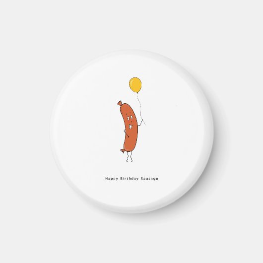 Alles Gute zum Geburtstag Wurst  Magnet (Vorne)