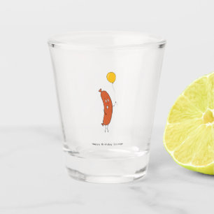 Alles Gute zum Geburtstag Wurst  Schnapsglas