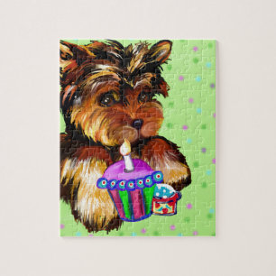 ALLES GUTE ZUM GEBURTSTAG YORKIE POO PUZZLE