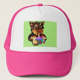 ALLES GUTE ZUM GEBURTSTAG YORKIE POO TRUCKERKAPPE