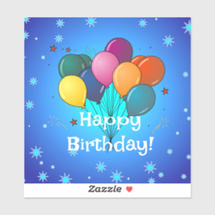 Alles Gute zum Geburtstag... Zeit zu feiern! Aufkleber