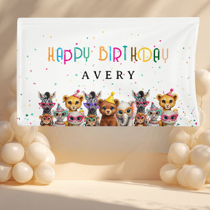 ALLES GUTE ZUM GEBURTSTAG! Zoo Kids Geburtstag Banner