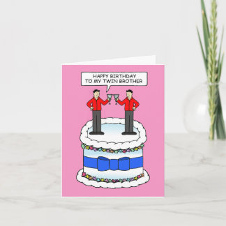 Alles Gute zum Geburtstag zu zweit Bruder zwei Män Karte