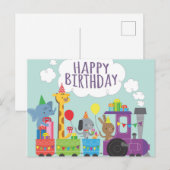 Alles Gute zum Geburtstag Zug Postkarte (Vorne/Hinten)