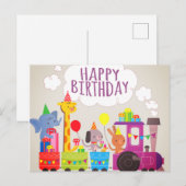 Alles Gute zum Geburtstag Zug Postkarte (Vorne/Hinten)