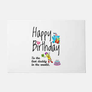 Alles Gute zum Geburtstag zum besten Papa der Welt Fußmatte