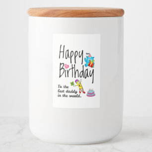 Alles Gute zum Geburtstag zum besten Papa der Welt Lebensmitteletikett
