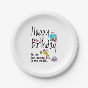 Alles Gute zum Geburtstag zum besten Papa der Welt Pappteller