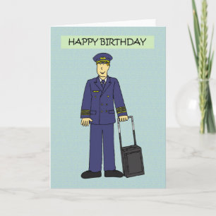 Alles Gute zum Geburtstag zum Pilot Karte