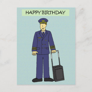 Alles Gute zum Geburtstag zum Pilot Postkarte