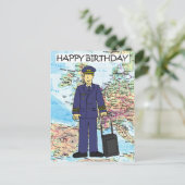 Alles Gute zum Geburtstag zum Pilot Postkarte (Stehend Vorderseite)