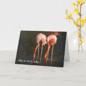 Alles Gute zum Geburtstag - Zwillinge! - Rosa Flam Karte (Gelbe Blume)