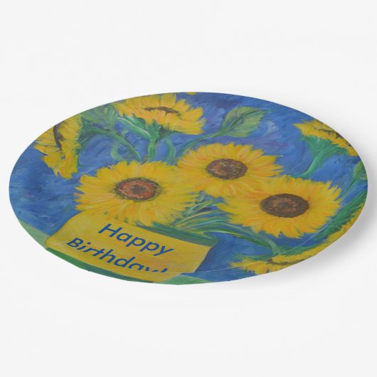 Alles- Gute zum Geburtstagatemberaubende Pappteller (Schrägansicht)