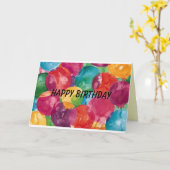 Alles- Gute zum Geburtstagballon-Karte Karte (Gelbe Blume)