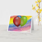 Alles- Gute zum Geburtstagballone Karte (Gelbe Blume)