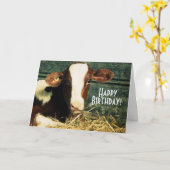 Alles- Gute zum GeburtstagBauer - Brown und weißes Karte (Gelbe Blume)