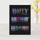 Alles- Gute zum GeburtstagBenjamin-Karte Karte (Gelbe Blume)