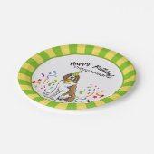 Alles- Gute zum Geburtstagbernhardiner-HundeParty Pappteller (Schrägansicht)
