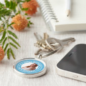 Alles- Gute zum GeburtstagBilderrahmen im Blau Schlüsselanhänger (Seite)